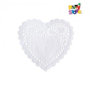 BLONDA CORAZON BLANCA 16cm x 12un.