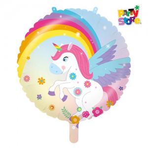 GLOBO METALIZADO REDONDO UNICORNIO SWEET APTO HELIO