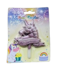 Vela Unicornio Rosado