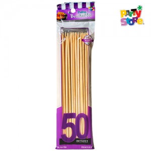 PALITO BROCHETTE GRUESOS 25Cm x 50 un. bolsa VIOLETA