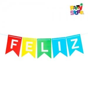 BANDERIN *FELIZ CUMPLEAÑOS* MULTICOLOR