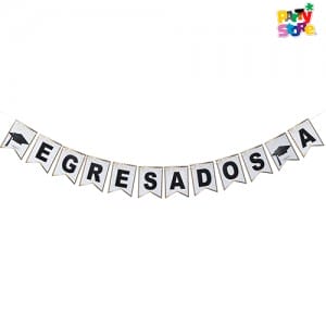 BANNER *EGRESADO/AS* (contiene letra A y S adicional) 12 piezas x 300 cm