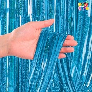 CORTINA HOLOGRAFICA CELESTE 100x200cm