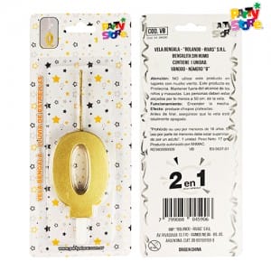 VELA BENGALA NUMERO DORADA Nº 0