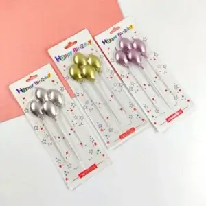 Velas Diseño x 4U. Globo