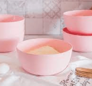 Bowl Plastico Rosa Pastel 12x6 cm. APTO MICROONDAS