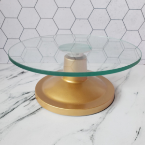 PLATO GIRATORIO DE VIDRIO CON BASE DE METAL X 30 CM TWISTER BABY!