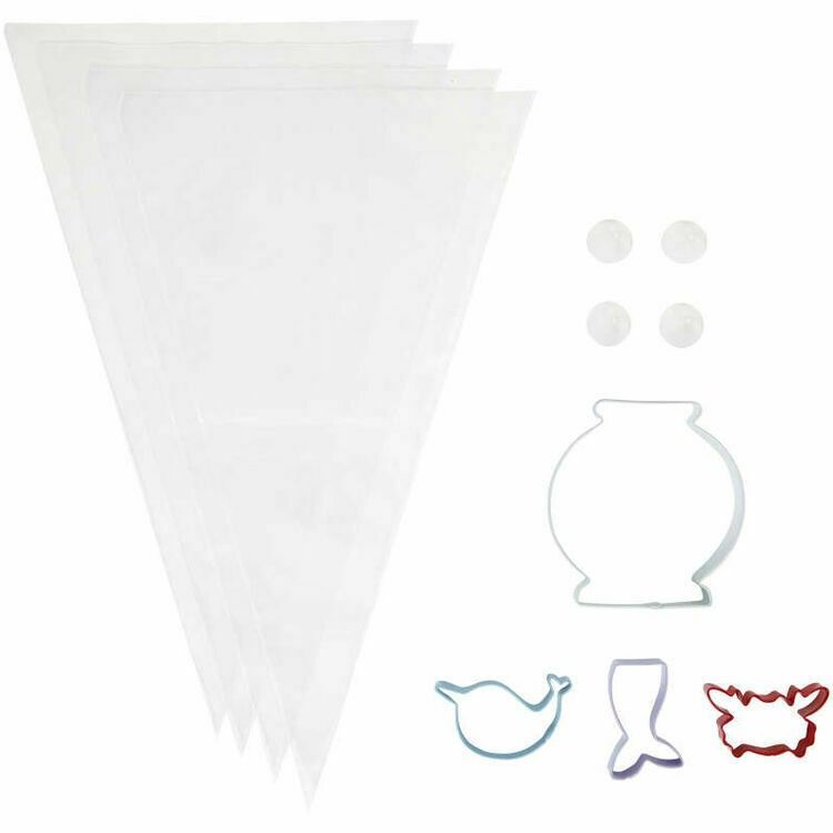 Juego Para Decorar Galletitas - Picos - Cortantes Y Mangas - Sirenita (Wilton) - Imagen 3