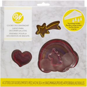 Juego Para Decorar Galletitas - Picos - Cortantes Y Mangas - Unicornio (Wilton)