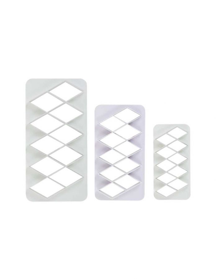 Multi Cortante Geométrico De Forma Diamante Xl En Set 3 Tamaños (Wilton) - Imagen 2