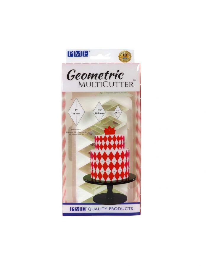 Multi Cortante Geométrico De Forma Diamante Xl En Set 3 Tamaños (Wilton)