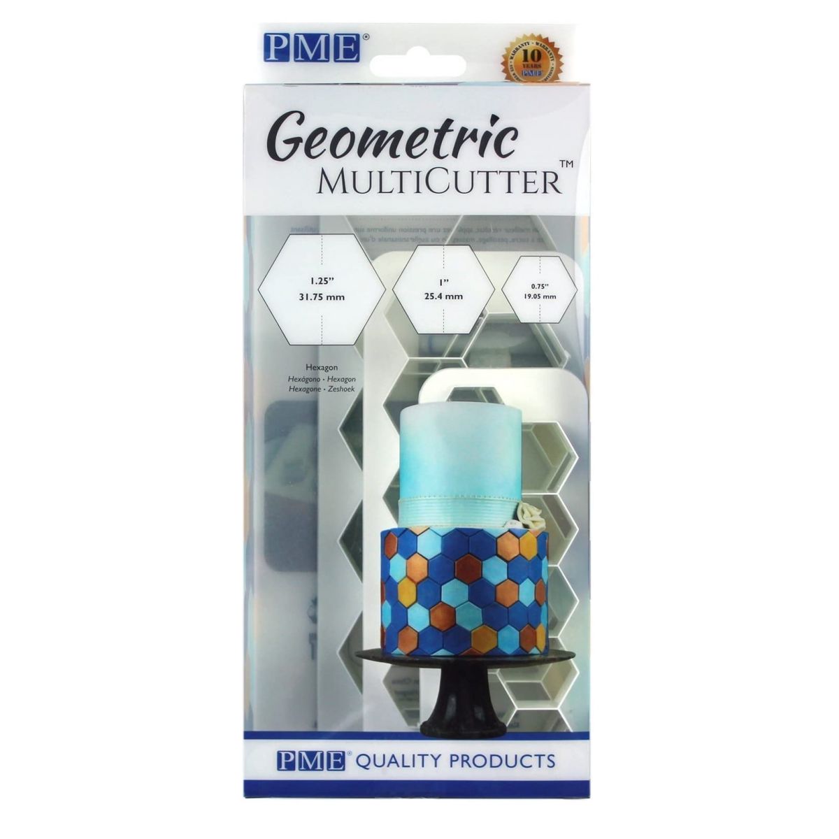 Multi Cortante Geométrico De Forma Hexágono En Set 3 Tamaños (Wilton)