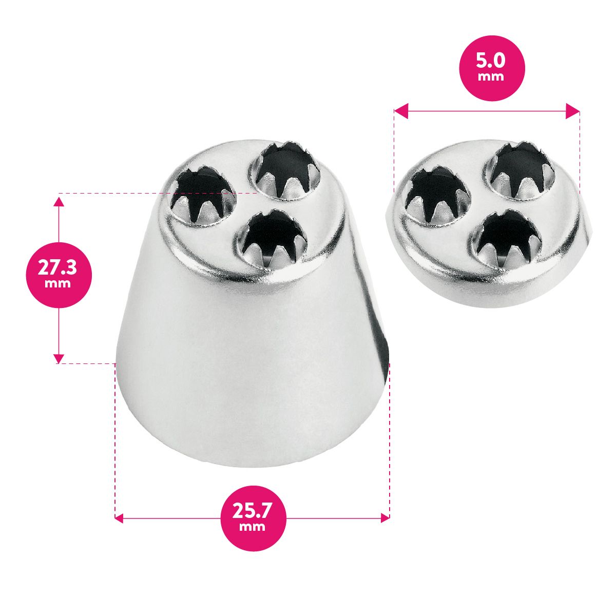 Pico Especial Multiple Nº 2010 Triple Estrella (Wilton) - Imagen 2