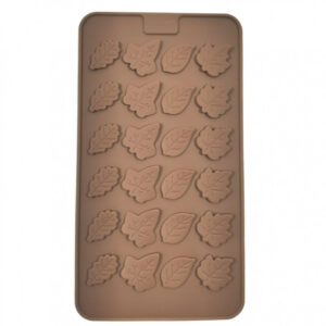 MOLDE SILICONA p/24 BOMBONES MODELO HOJAS PLANAS (CS2)