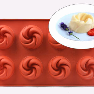 MOLDE SILICONA MARRON MOD. 8 ROSAS (9194) (CS)