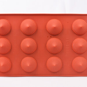 MOLDE SILICONA MARRON MOD. 12 CIRCULOS c/PICO (9176) (CSP)