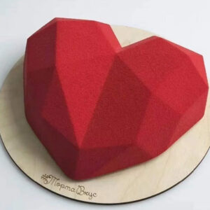 MOLDE SILICONA TORTERA CORAZON DIAMANTE (CS)