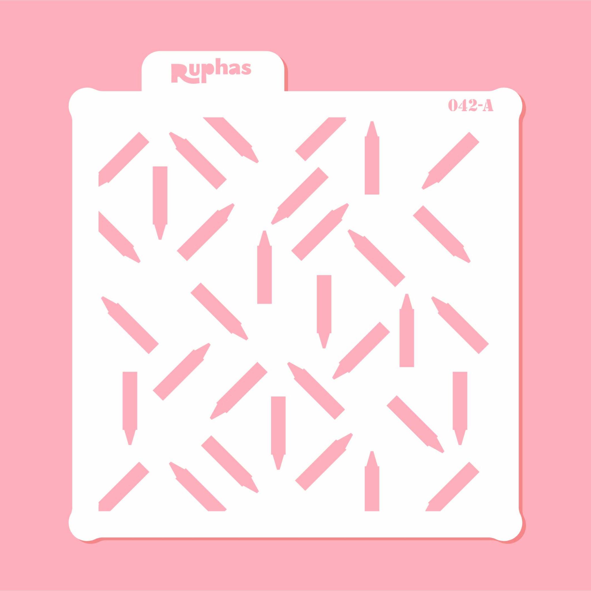 Stencil 042 Crayones Triple Tono - Imagen 4