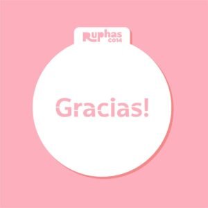 Stencil C014 “GRACIAS!” Cupcakes
