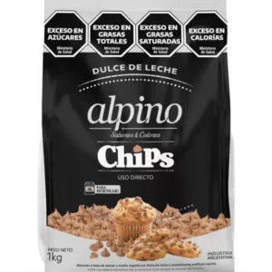 CHOCOLATE ALPINO CHIPS DULCE DE LECHE X 1KG
