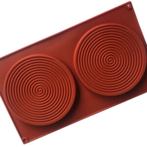 MOLDE SILICONA x 2 ESPIRALES PLANOS