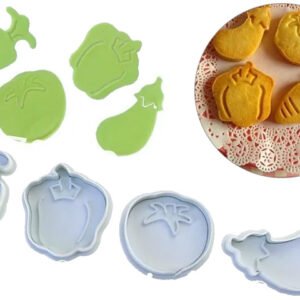 CORTANTES CON EXPULSORES SET 4 VERDURAS (B0848) (LIS)