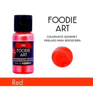 FOODIE ART NEON PERLADO RED