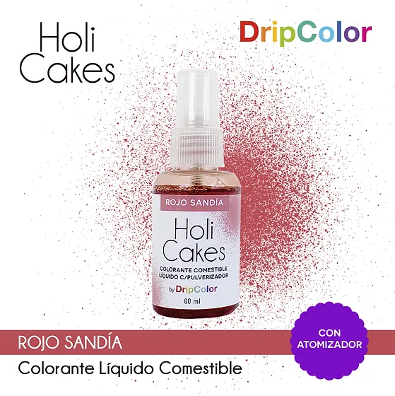 HOLI CAKES C/ ATOMIZADOR ROJO SANDIA