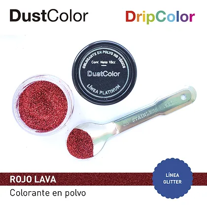DUSTCOLOR GLITTER ROJO LAVA