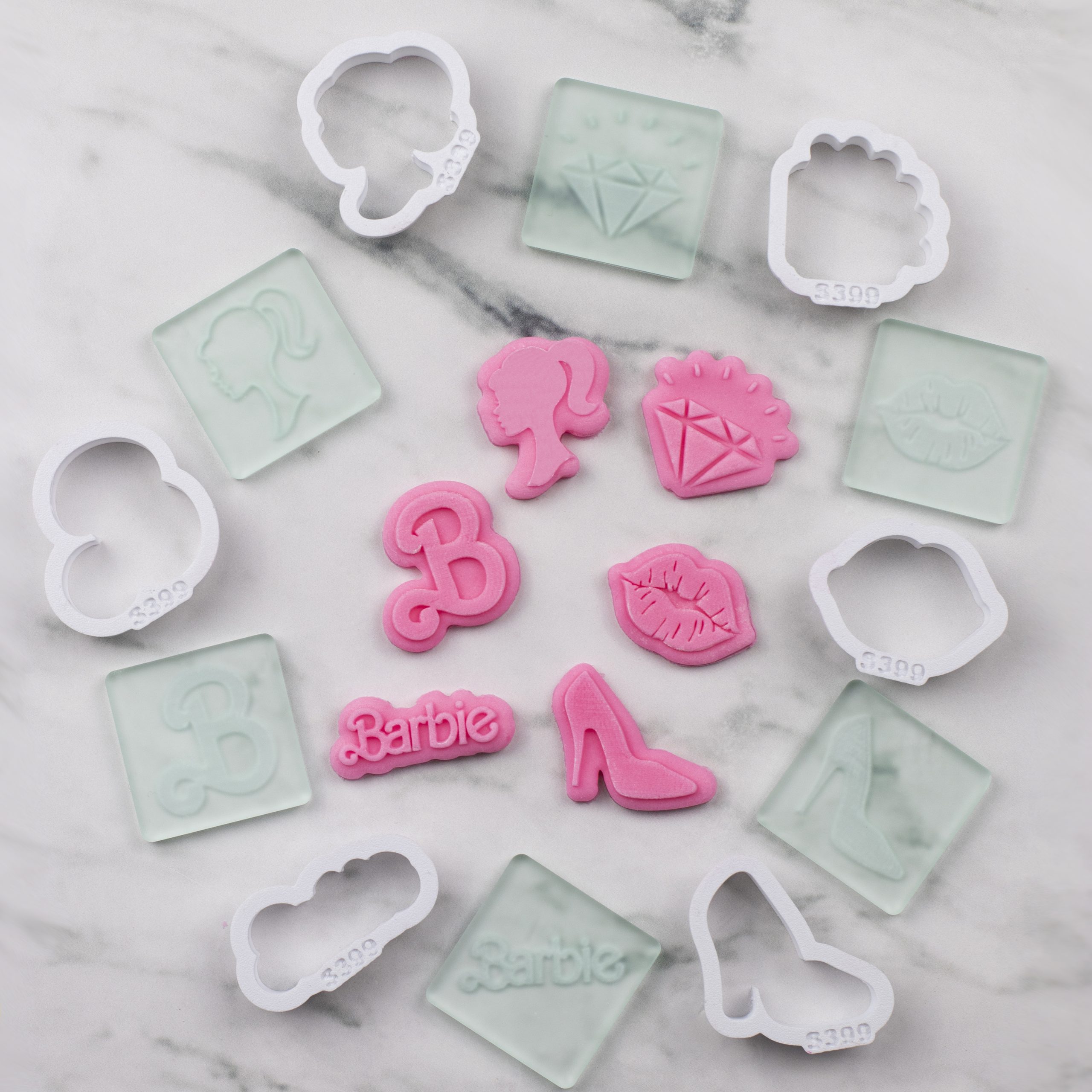 Kit Mini sellos + Kit Mini cortantes Barbie S399