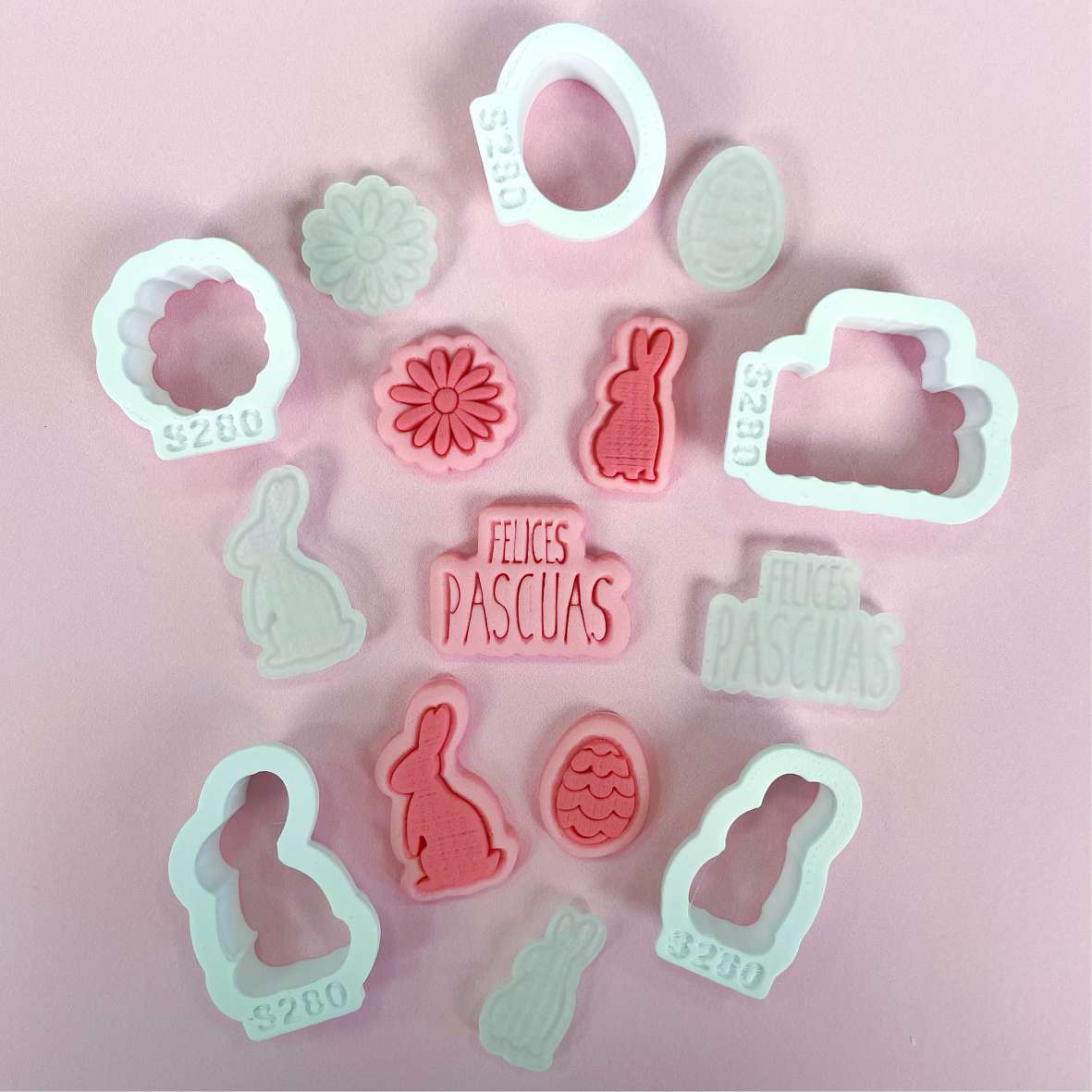 Kit Mini Estampador + Kit Mini cortantes Pascuas Mod.1 S280