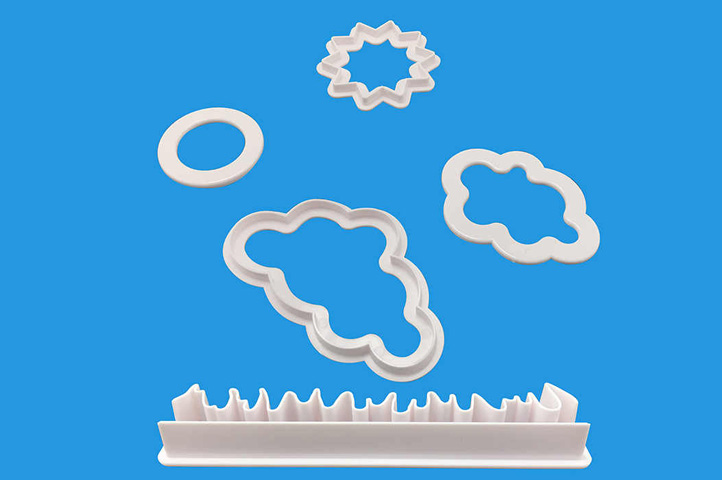 SET 5 CORTANTES REPOSTERIA NUBES, SOL y CESPED (S685) (CS2) - Imagen 3