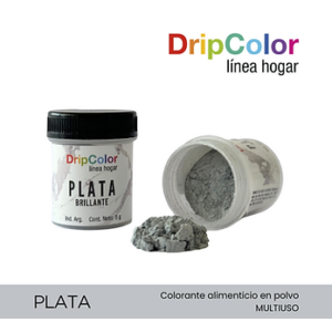 COLORANTE DRIP COLOR POLVO BRILLANTE PLATA