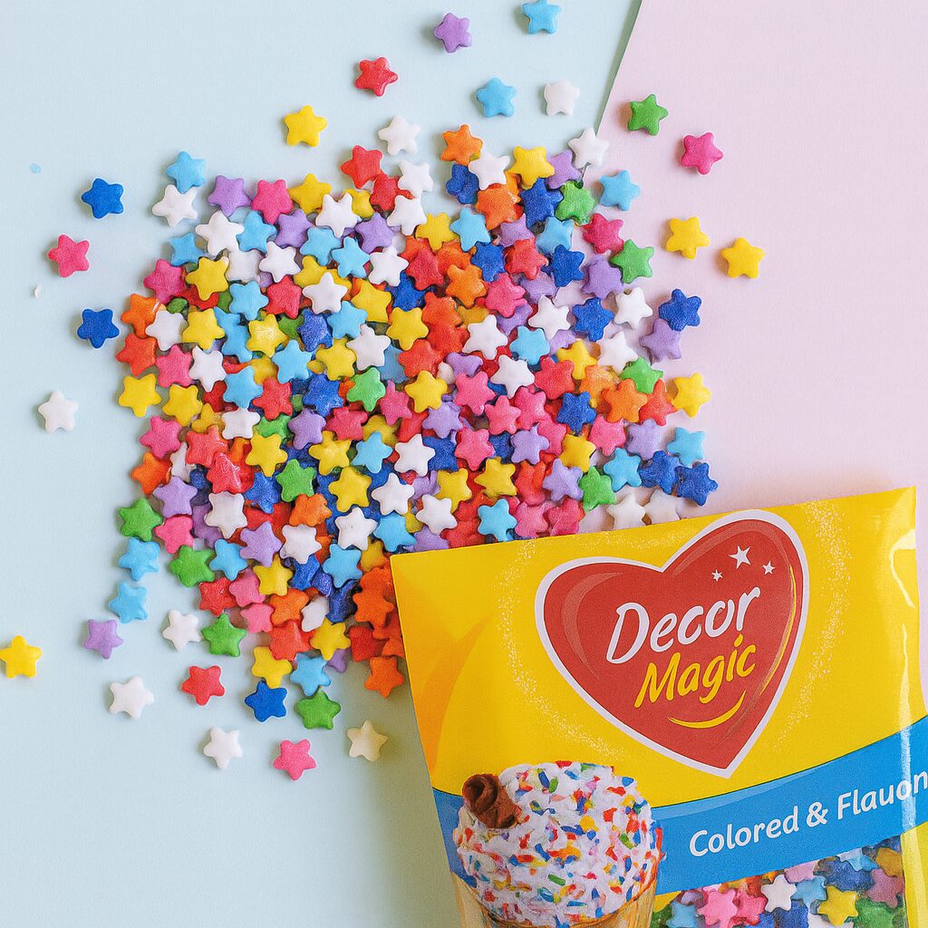 GRANAS FORMA ESTRELLA DECOR MAGIC X 1KG X 3UN