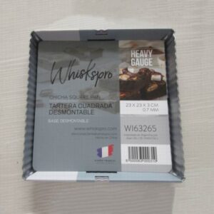 Whiskspro Heavy Gauge - Chicha - Tartera Cuadrada Desmontable 23 X 23 X 3 Cm