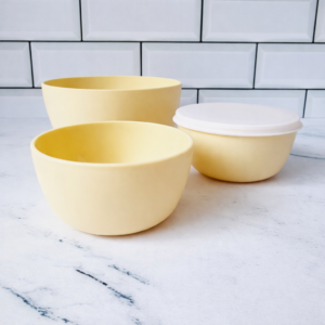 Bowl Plástico Amarillo Pastel 18 x 8 cm APTO MICROONDAS