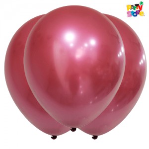 GLOBBY 12" CROMO PLATINO ROSA x 10 unidades