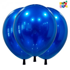GLOBBY 12" CROMO TITANIO AZUL x 10 unidades