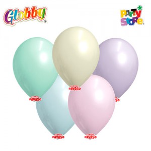 GLOBBY 12" PASTEL SURTIDO x 25 unidades