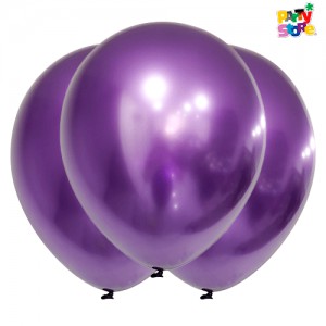 GLOBBY 12" CROMO PLATINO VIOLETA x 10 unidades