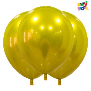GLOBBY 12" CROMO TITANIO AMARILLO x 10 unidades