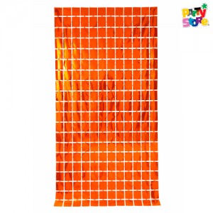 CORTINA RECTANGULOS NARANJA 100x200cm
