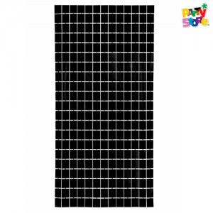 CORTINA RECTANGULOS NEGRA 100x200cm