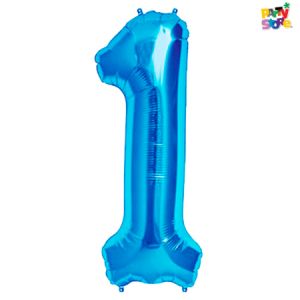 GLOBO METALIZADO CHICO CELESTE N.1