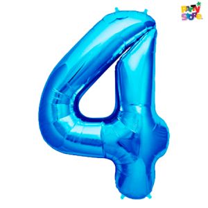 GLOBO METALIZADO CHICO CELESTE N.4