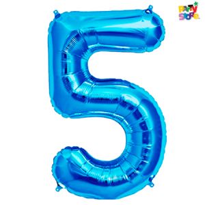 GLOBO METALIZADO CHICO CELESTE N.5