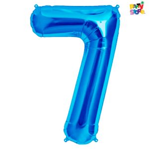 GLOBO METALIZADO CHICO CELESTE N.7