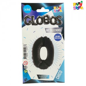 GLOBO METALIZADO CHICO NEGRO N.0