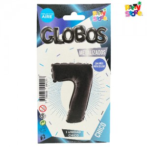 GLOBO METALIZADO CHICO NEGRO N.7
