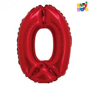 GLOBO METALIZADO CHICO ROJO N.0
